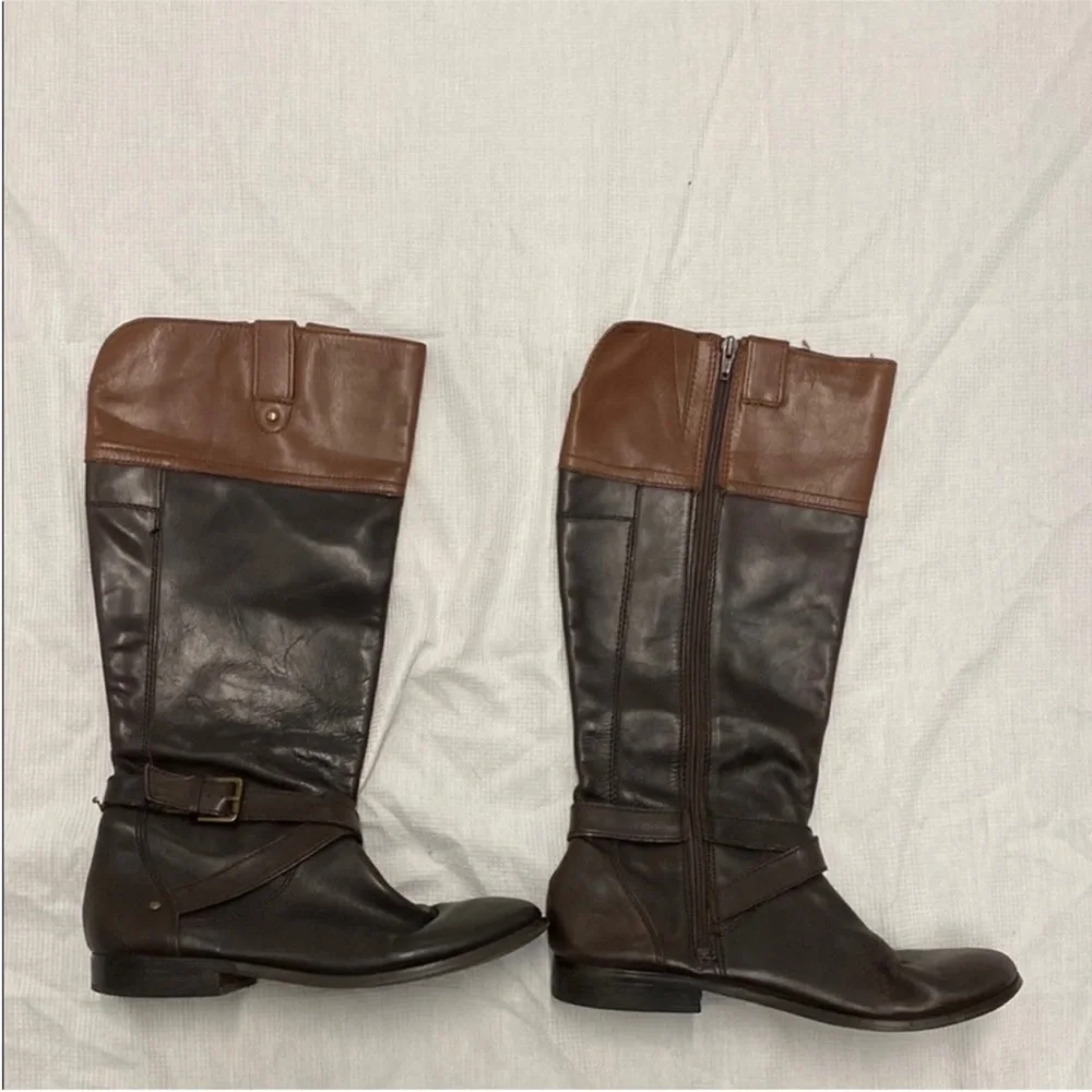 Marc Fisher Audrey Leather Riding Boots Dark Academia / Coastal Cowgirl Size 9.5
